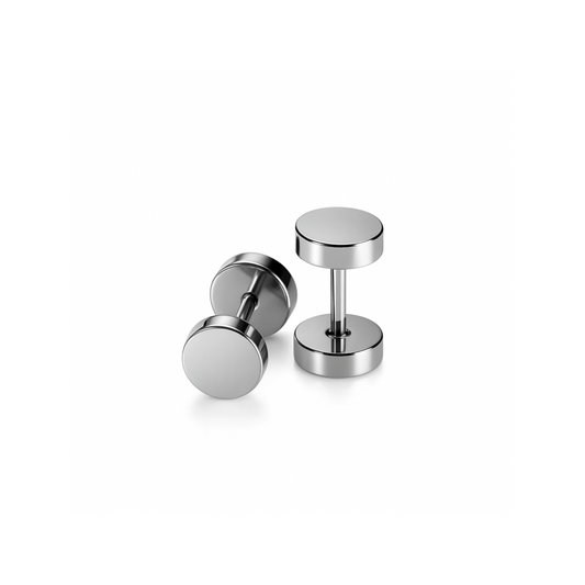 6mm Double studs - Silver