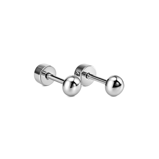 4mm Half ball studs - Silver