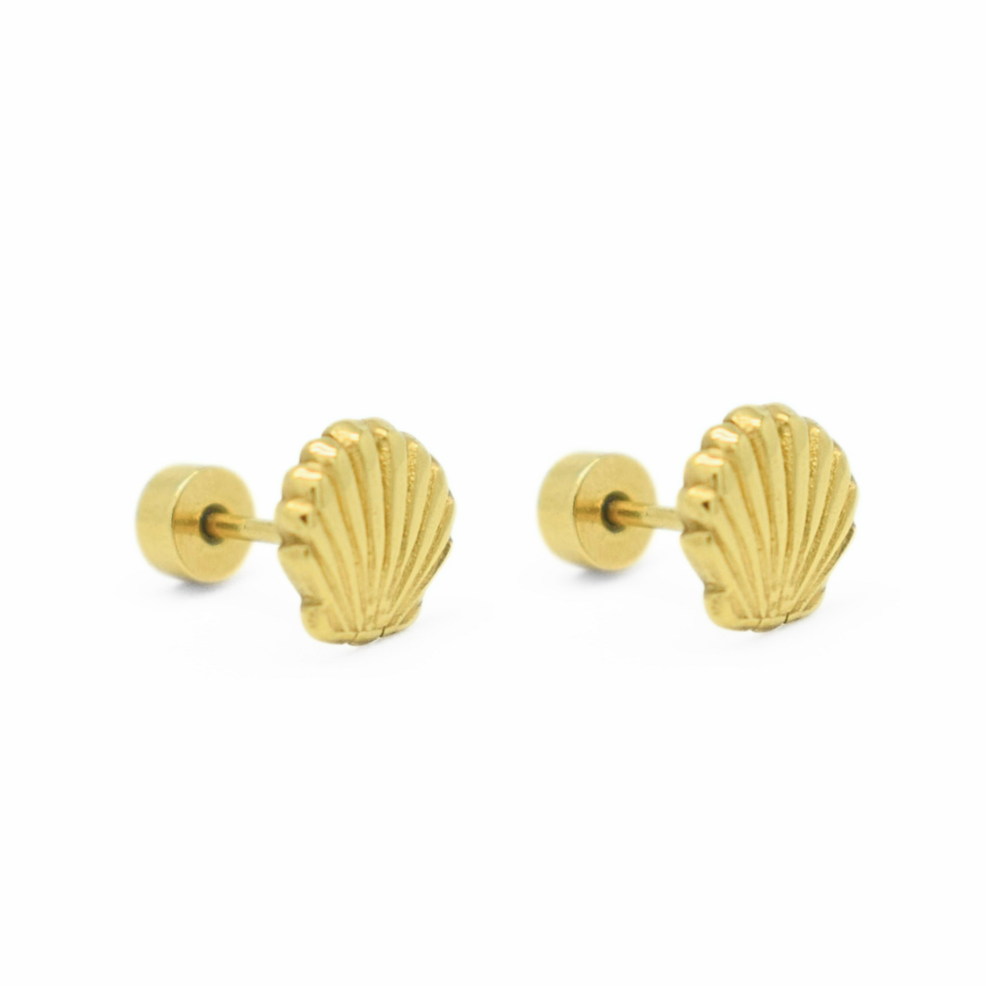 Shell studs - Gold - TheEarringCollective