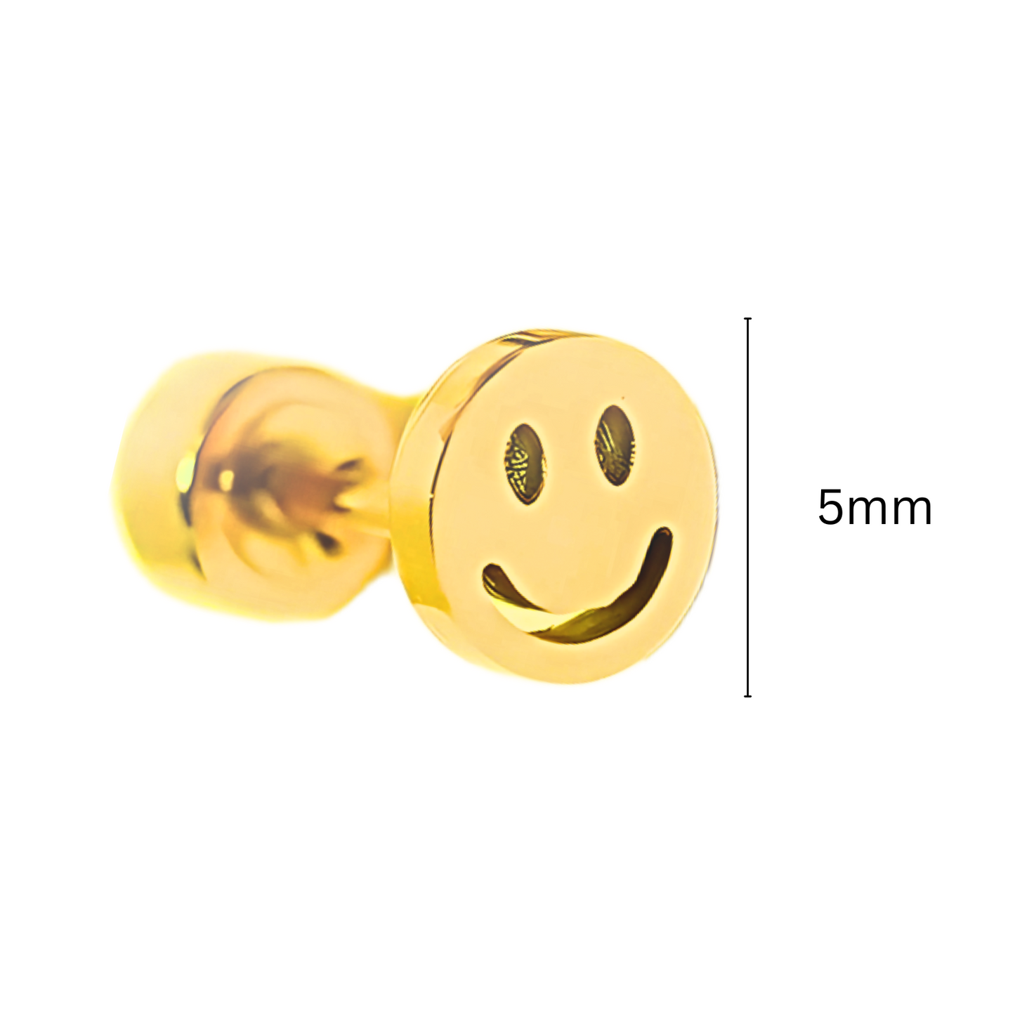 Baby smiley studs - Gold