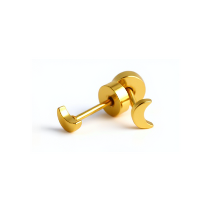 Tiny moon studs - Gold