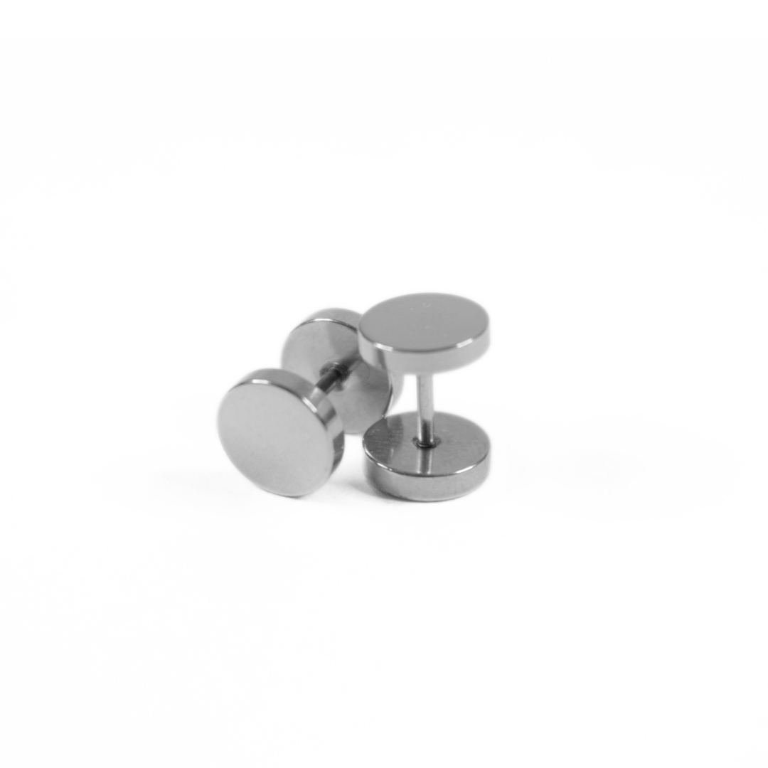 8mm Double studs - Silver - TheEarringCollective