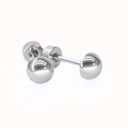 5mm Half ball studs - Silver - TheEarringCollective