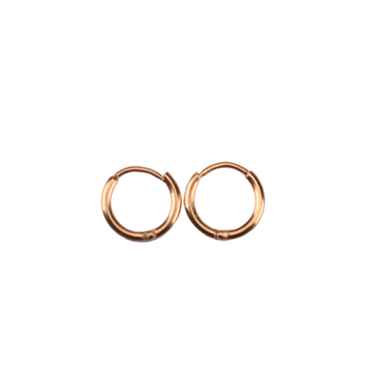 6mm thin hinged hoops - Gold