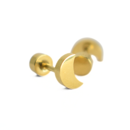 Baby moon studs - Gold - TheEarringCollective