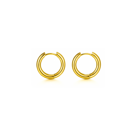 10mm Classic hoops - Gold