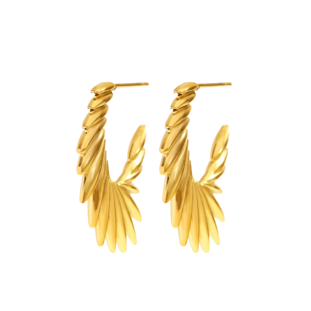 Winged hoops- Gold