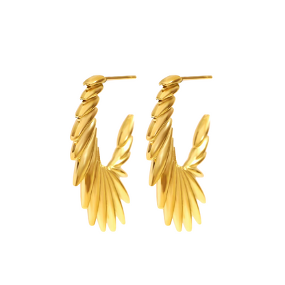 Winged hoops- Gold