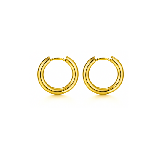 12mm Classic hoops - Gold