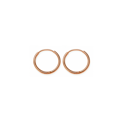 10mm thin hinged hoops - Rose gold