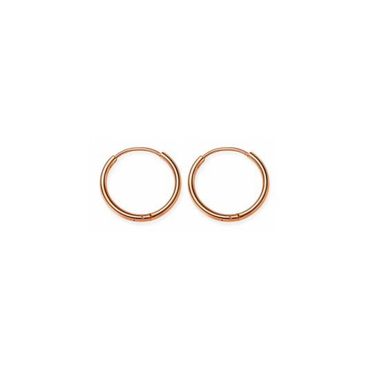 10mm thin hinged hoops - Rose gold
