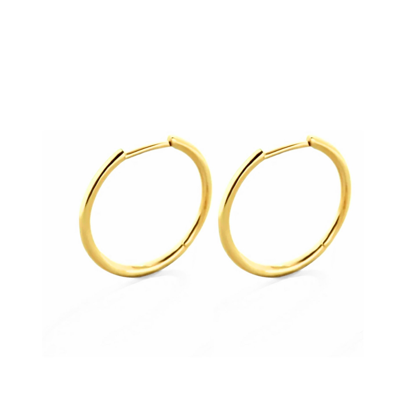 20mm slim style hoops - Gold