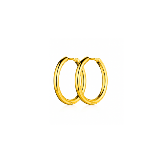 14mm Classic hoops - Gold