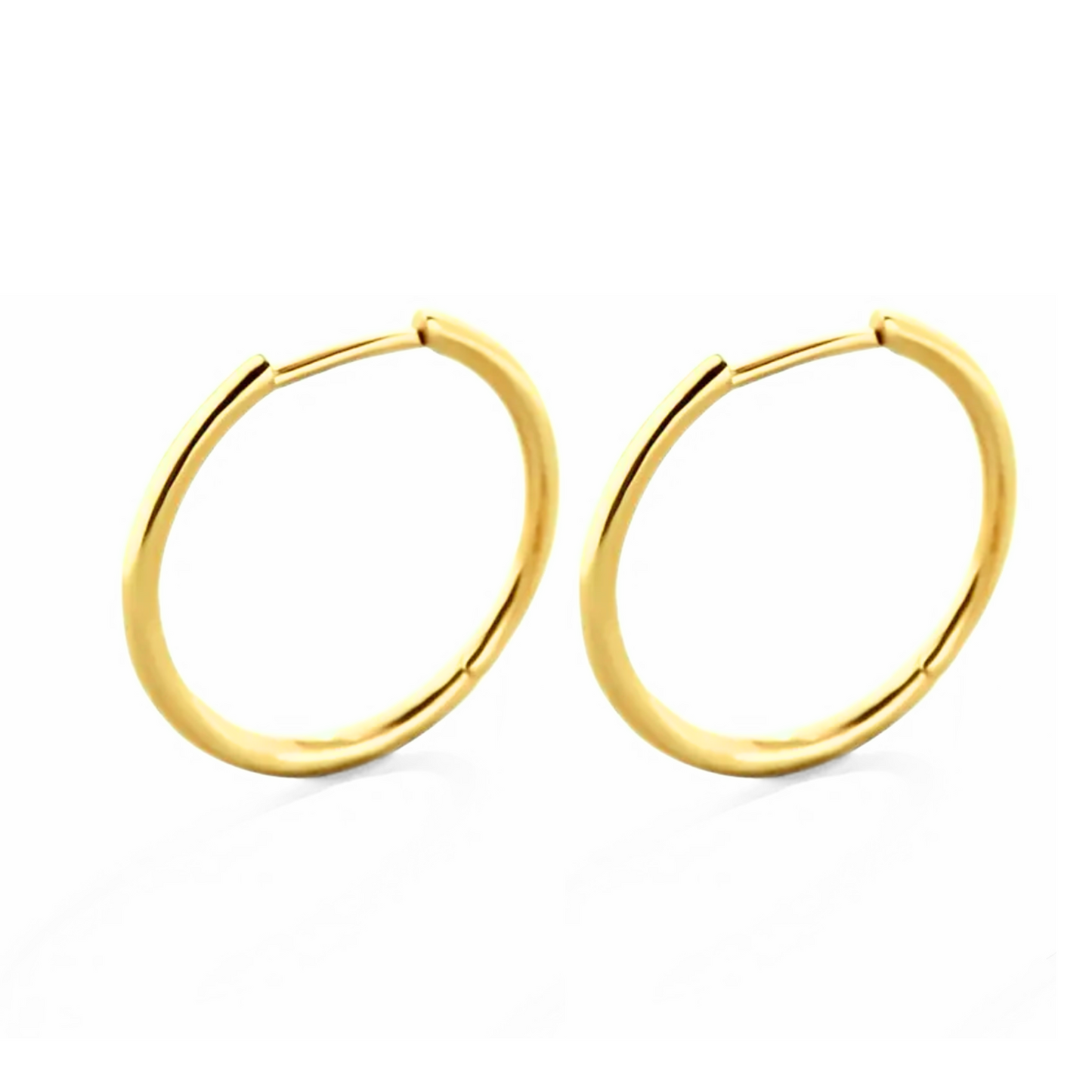 25mm slim style hoops - Gold