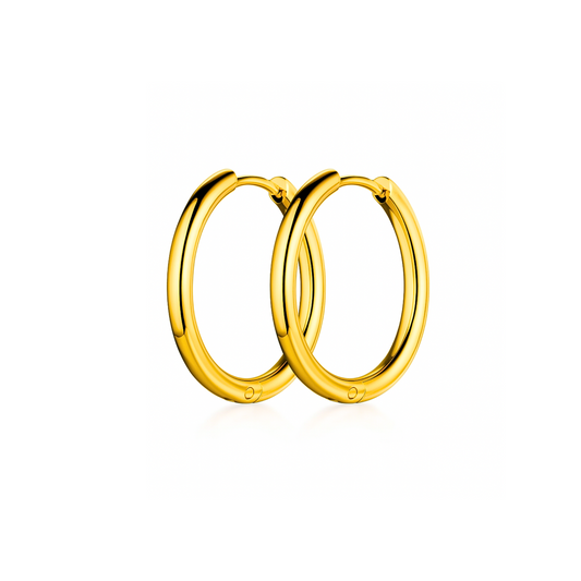18mm Classic hoops - Gold