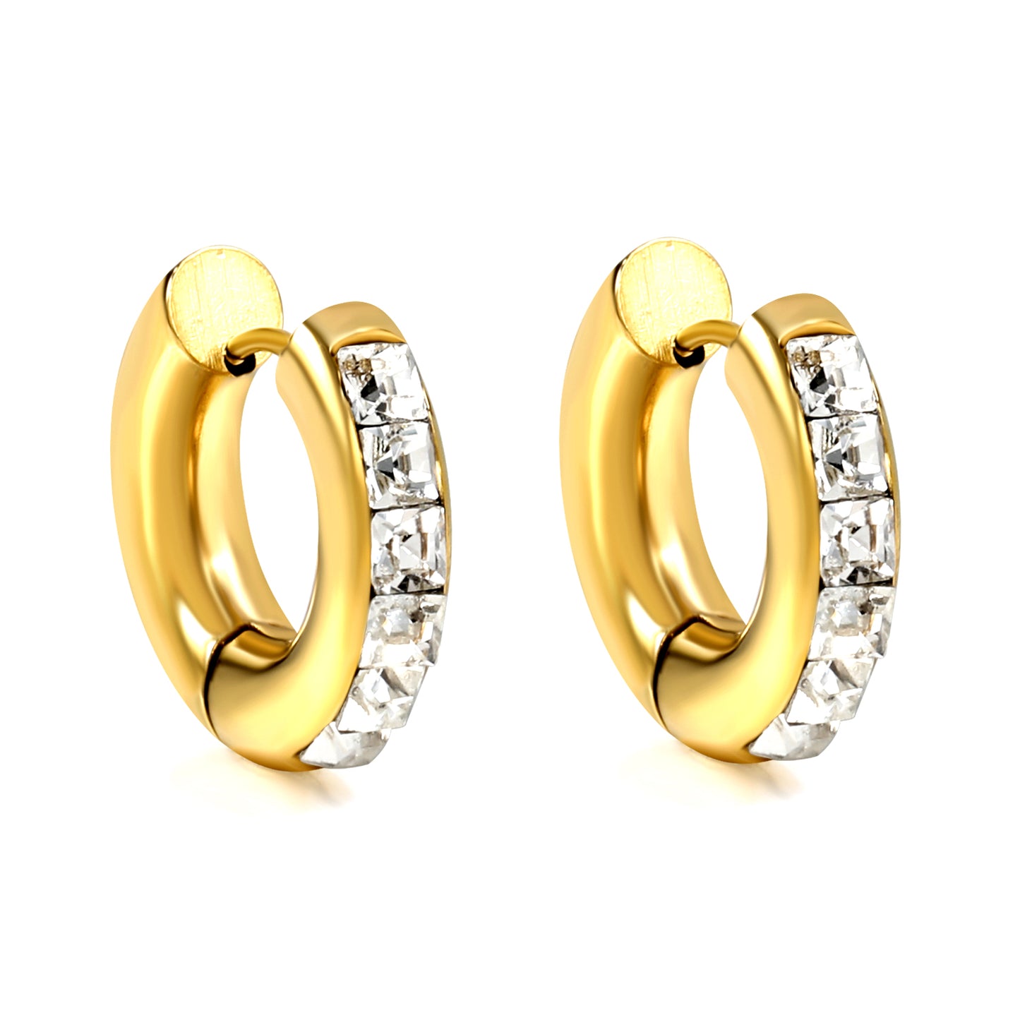 Oversized chunky diamond hoops - Gold