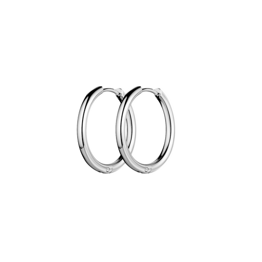 14mm Classic hoops - Silver