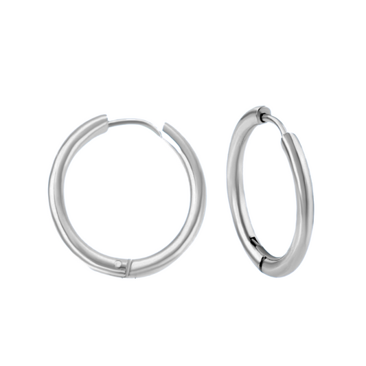 20mm Classic hoops - Silver