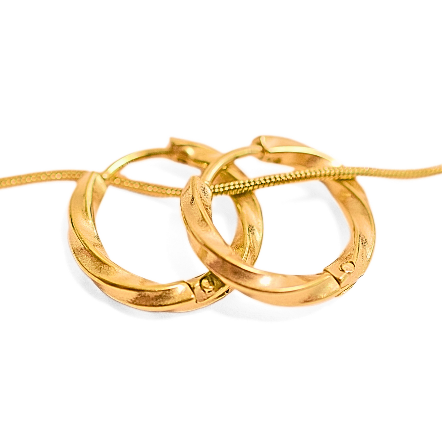 10mm Twisted classic hoops - Gold