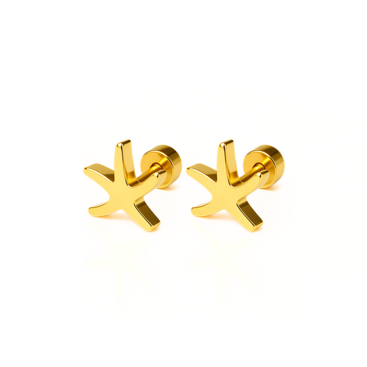 Starfish studs - Gold