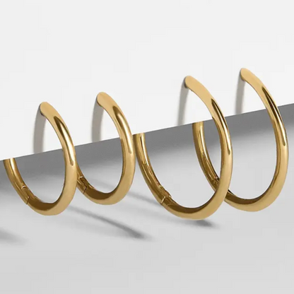 20mm slim style hoops - Gold