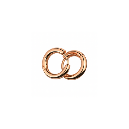 8mm Classic hoops - Rose gold