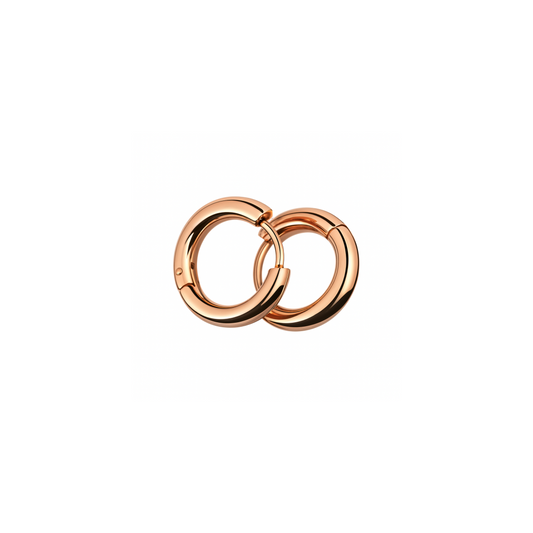 8mm Classic hoops - Rose gold