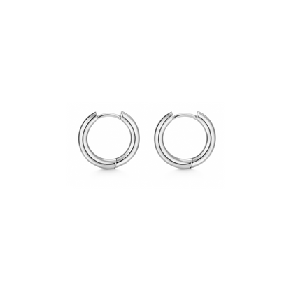 10mm Classic hoops - Silver