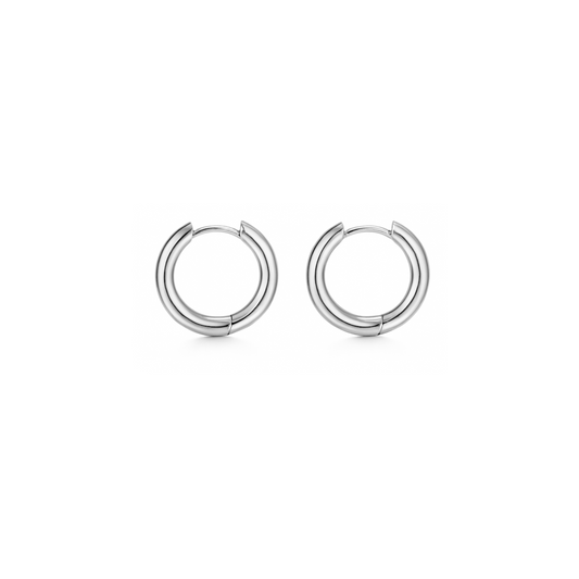10mm Classic hoops - Silver