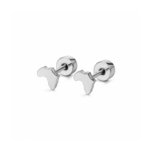 Tiny Africa studs - Silver