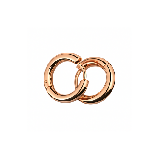 10mm Classic hoops - Rose gold