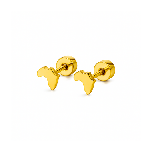 Tiny Africa studs - Gold