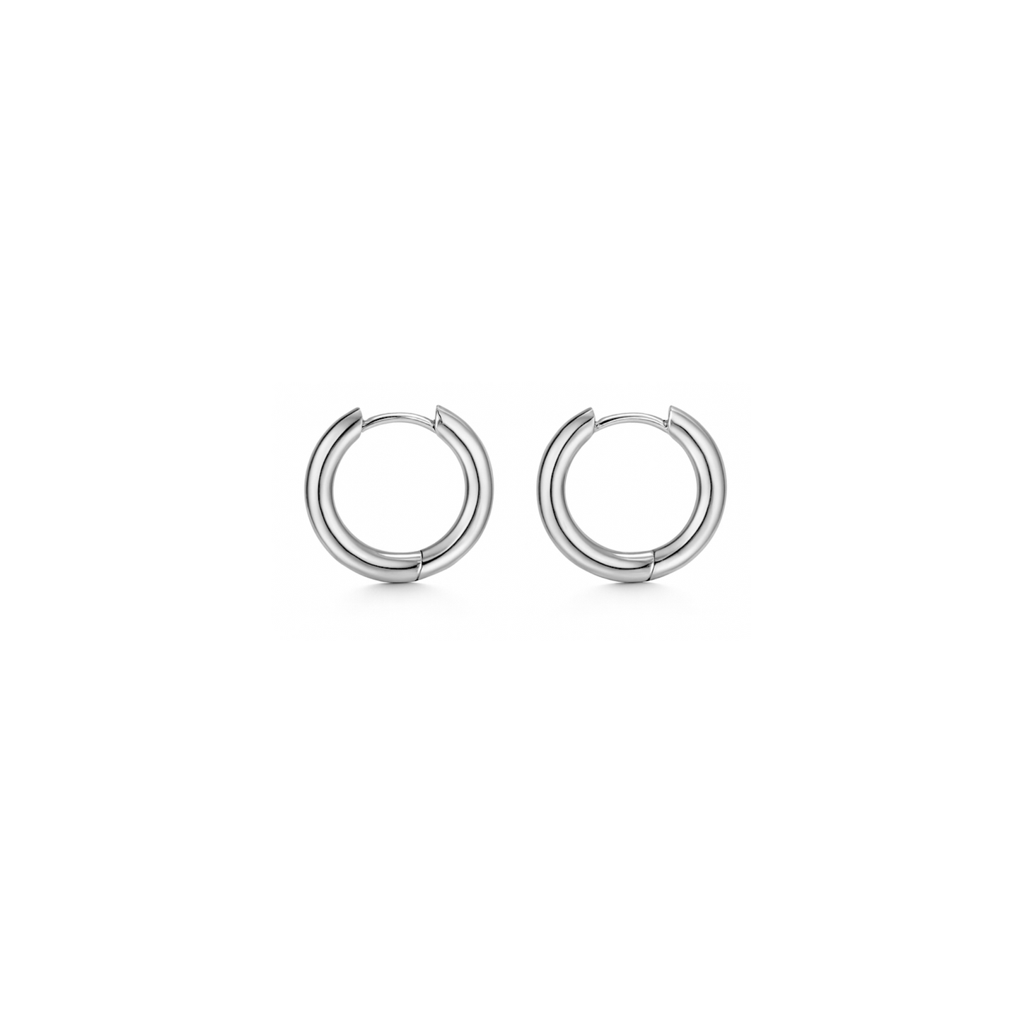 8mm Classic hoops - Silver