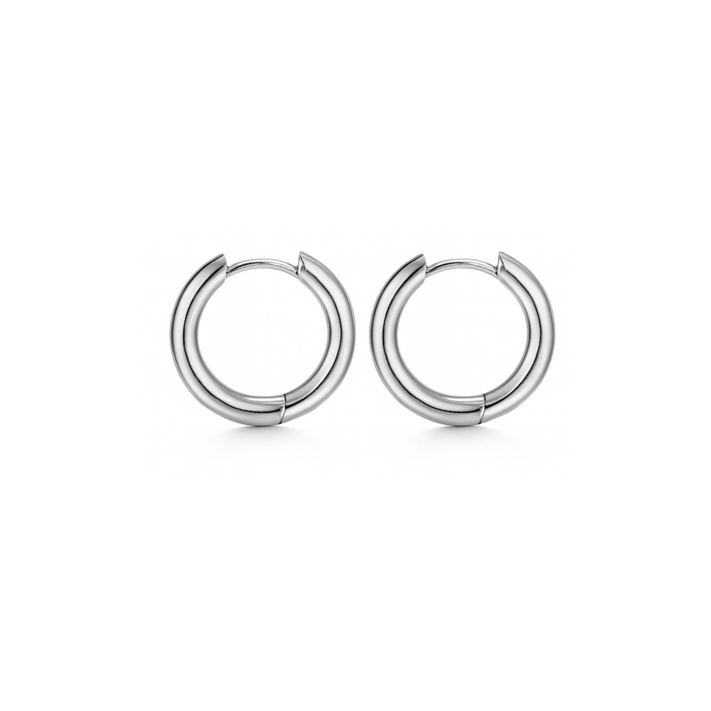 12mm Classic hoops - Silver