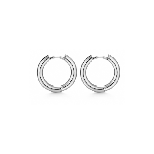 12mm Classic hoops - Silver