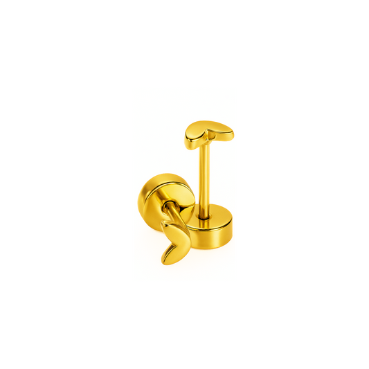 Tiny leaf studs - Gold