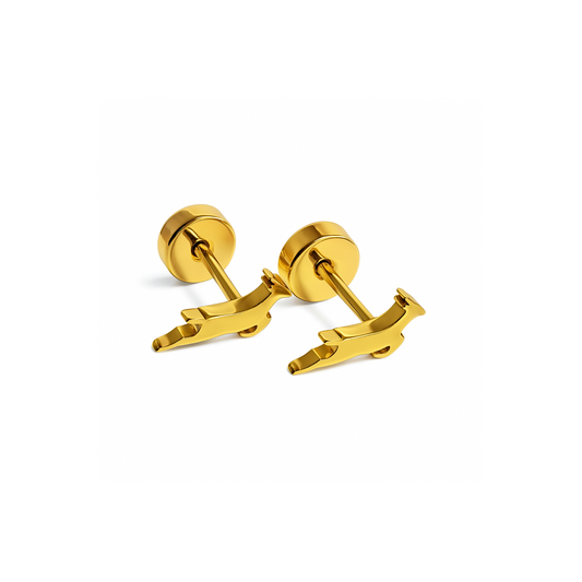 Tiny springbok studs - Gold