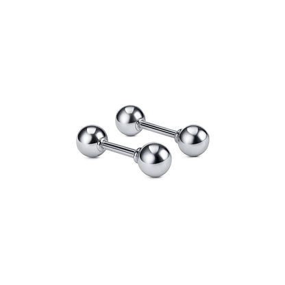 4mm Double ball studs - Silver