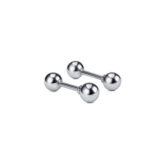 4mm Double ball studs - Silver