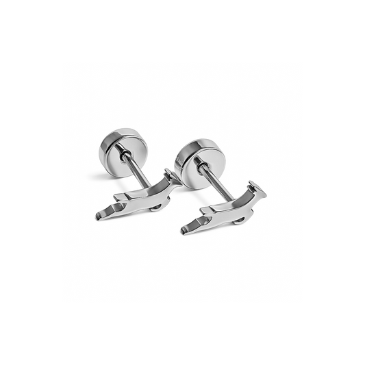 Tiny springbok studs - Silver