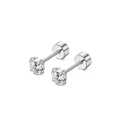 Tiny Diamond studs - Silver