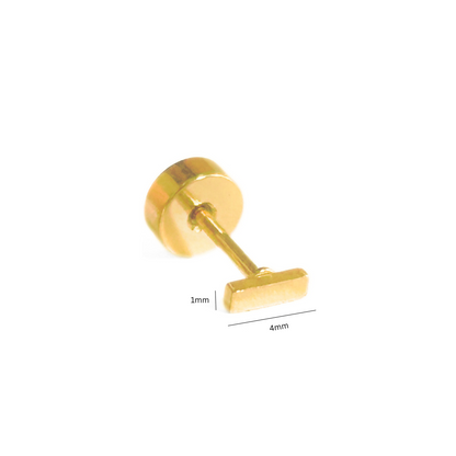 Tiny bar stud - Gold