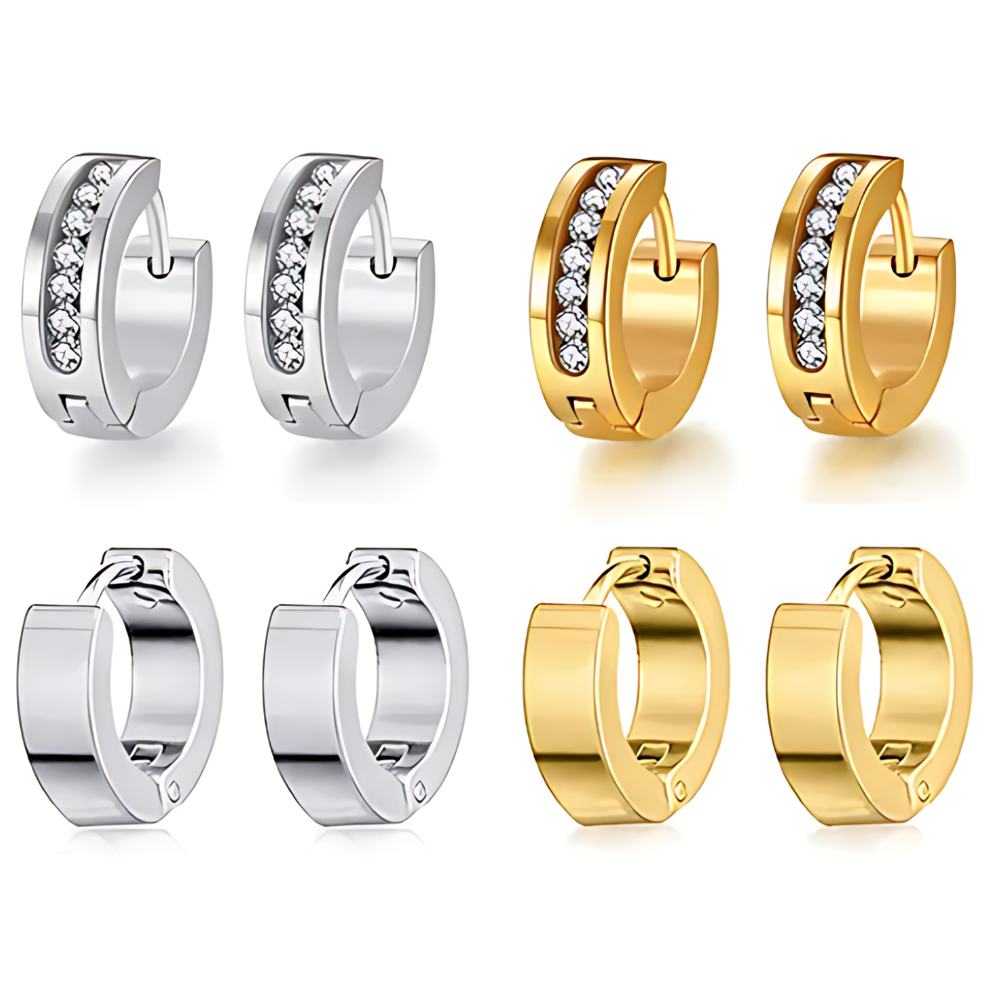 Diamond hoops - Gold/Silver