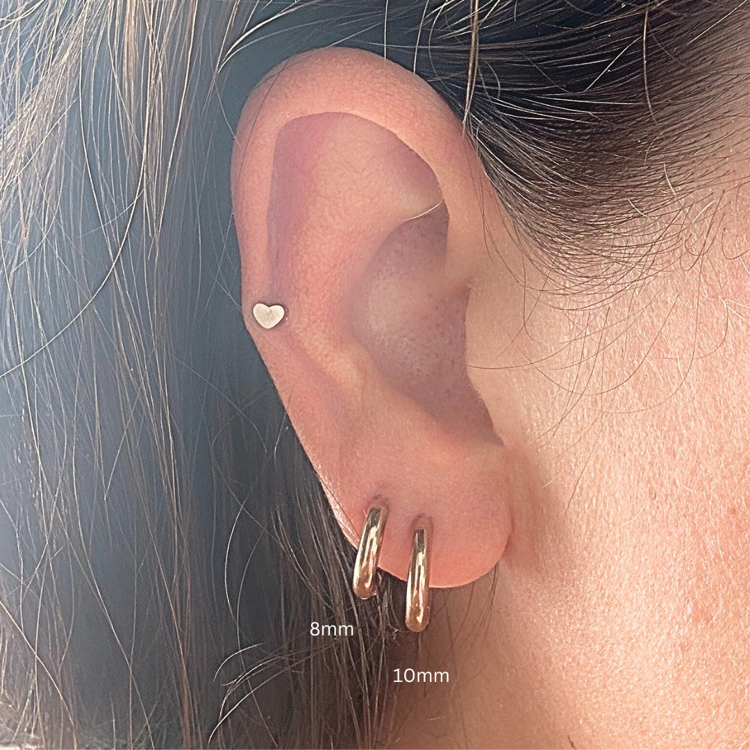 10mm Classic hoops - Rose gold - TheEarringCollective