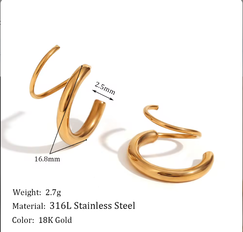 Twisted hoops - Gold