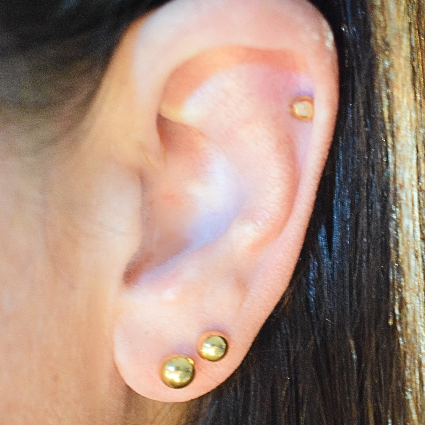 4mm Half ball studs - Gold - TheEarringCollective