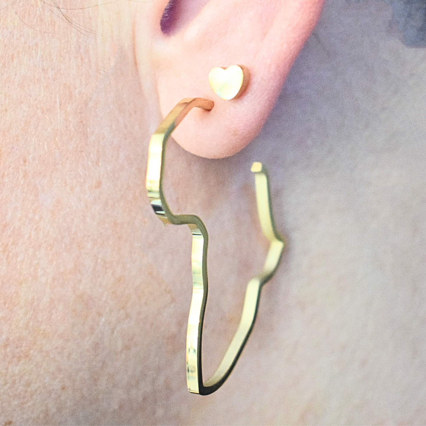 Africa hoops - Gold - TheEarringCollective