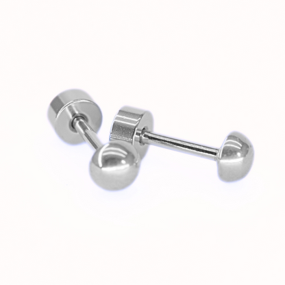 4mm Half ball studs - Silver - TheEarringCollective