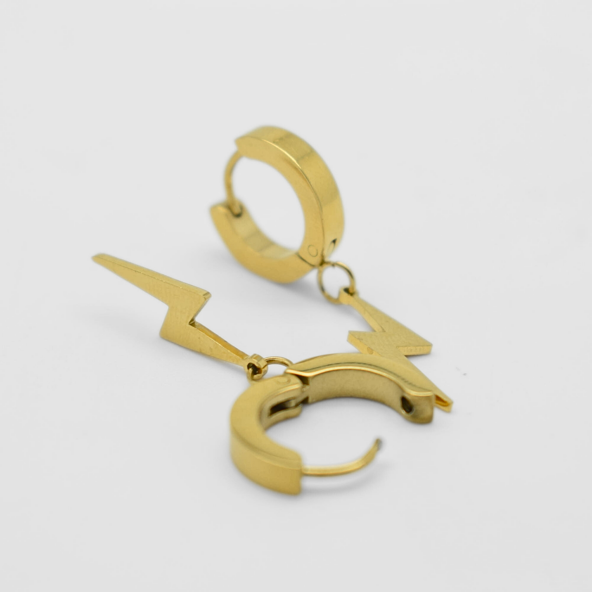 Lightning hoops - Gold - TheEarringCollective