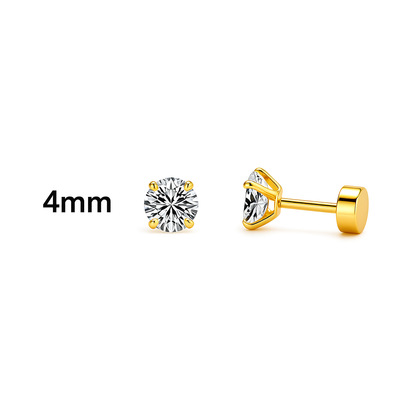 Baby Diamond style studs - Rose gold